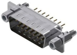 61801529221, D-Sub Connector with Hex Screw, Plug, DA-15, PCB Pins, White