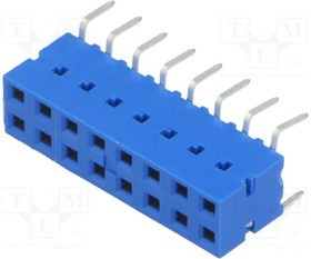 71991-808LF, Гнездо; провод-плата; "мама"; DUBOX; 2,54мм; PIN: 16; THT; 2А; прямой