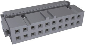 71600-120LF, Вилка; IDC; "мама"; PIN: 20; без зажима шлейфа; IDC; на шлейф