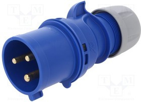 023-6, Разъем: питания AC; вилка; "папа"; 32А; 230ВAC; IEC 60309