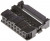 T812116A101CEU, Вилка; IDC; "мама"; PIN: 16; с зажимом шлейфа; IDC; на шлейф; 1,27мм