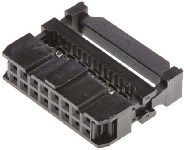 T812116A101CEU, Вилка; IDC; "мама"; PIN: 16; с зажимом шлейфа; IDC; на шлейф; 1,27мм