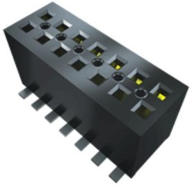 FLE-107-01-G-DV-A-K-TR, FLE Series Vertical Surface Mount PCB Socket, 14-Contact, 2-Row, 1.27mm Pitch, Solder Termination