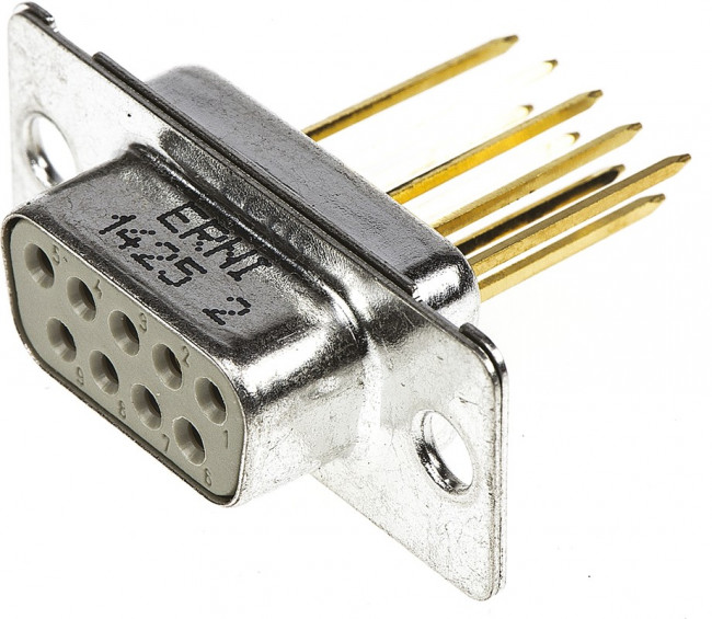 013492, 9 Way Through Hole D-sub Connector Socket, 2.75mm Pitch