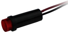 91W-NWR12H-CRO, LED Panel Mount Indicator Uni-Color Red 634nm 2800mcd 2-Pin