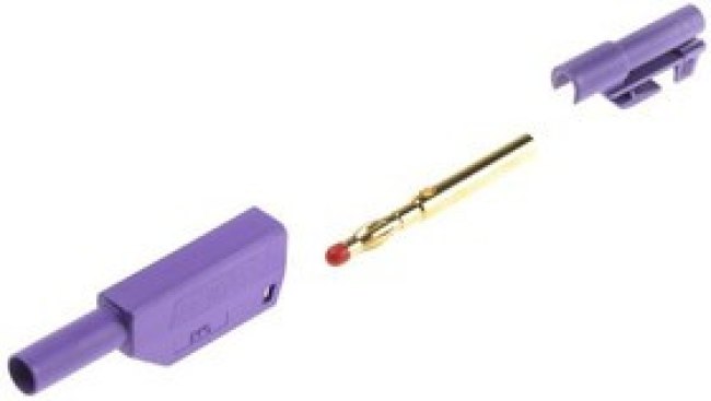 22.2658-26, Purple Male Banana Plug Solder 1kV