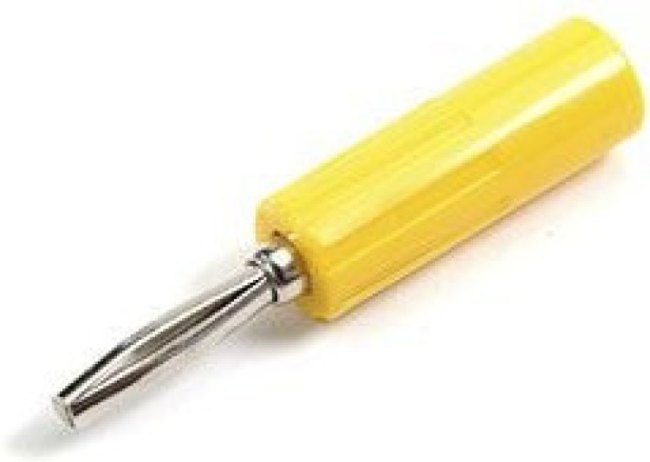 557-0100, Black Male Banana Plug - Screw, 50V