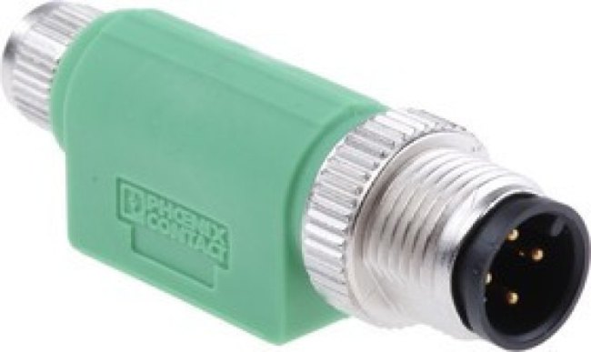 1519765, 4 Pole M12 Plug to 4 Pole M8 Socket Adapter 1519765, 4 Pole M12 Plug to 4 Pole M8 Socket Adapter