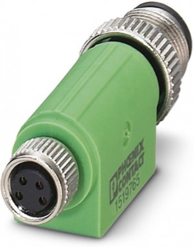 1519765, 4 Pole M12 Plug to 4 Pole M8 Socket Adapter 1519765, 4 Pole M12 Plug to 4 Pole M8 Socket Adapter