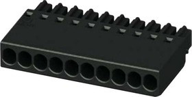 MCC 0,5/ 5-ST-2,54, Съемная клеммная колодка, Black, 2.54 мм, 5 вывод(-ов), 26AWG до 18AWG, 0.75 мм², Обжимание, 6 А