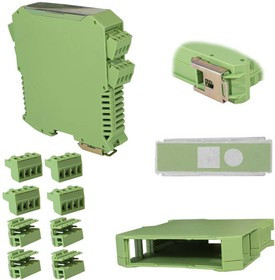 TC-1503, Корпус для РЭА на DIN-рейку ТС-1503, крепление 35 мм, АБС пластик, зеленый