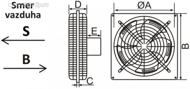 ВЕНТИЛЯТОР МНОГОФУНКЦИОНАЛЬНЫЙ МЕТАЛЛИЧЕСКИЙ MF200G-10S приточный