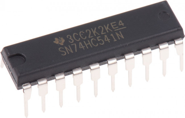 SN74HC541N, Восемь буферных элементов с тремя состояниями, [DIP-20]
