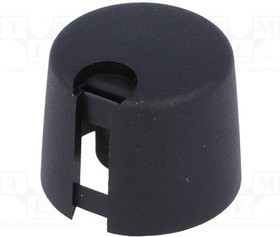 A1020649, Ручка, с указателем, пластмасса, dоси: 6мм, d20x16мм, черный