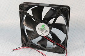 Вентилятор постоянного тока 12 Вольт, 140x140x25мм,подшипник скольжения; №ВН426S вент 140x140x25\ 12В\0,4А\2L\ПС\FSY14S12H\