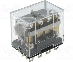 LY4-N-24DC, Реле электромагнитное, 4PDT, Uобмотки 24ВDC, 10A/110ВAC, 10А