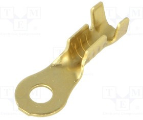 BM91203, Наконечник: кольцевой, M3, 1-2,5мм2, обжим, на провод, латунь