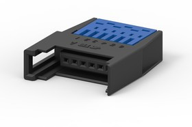 2-1746741-6, Прямоугольный разъем питания, 6 контакт(-ов), RITS, Обжим, 2 мм, Гнездо