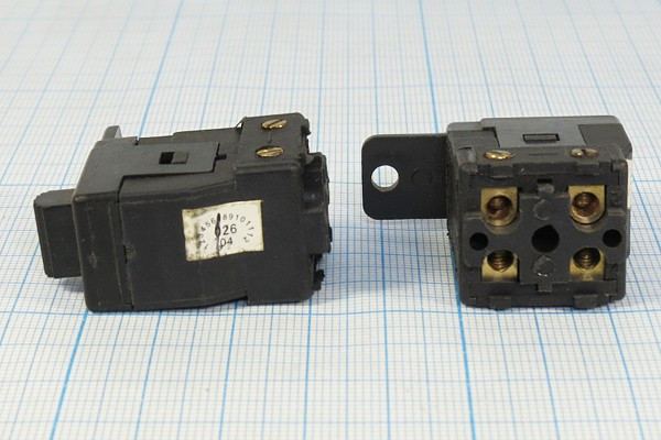 Переключатель движковый, 25x17h 6, контакты 4C, 4А, 220В,FU2-4/2F8