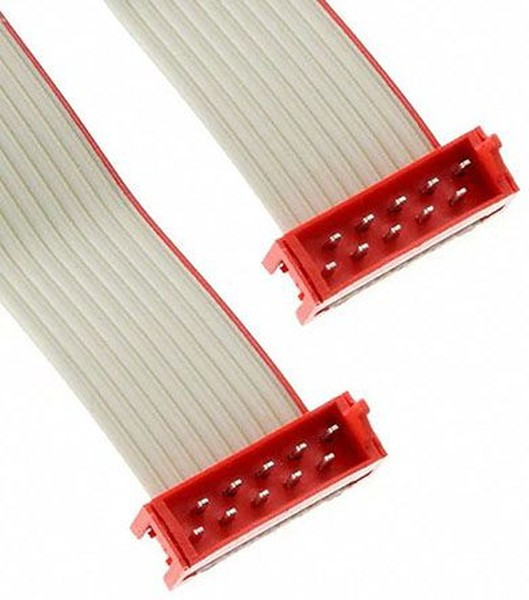 2205063-3, Кабель: шлейф с разъемами, PIN: 10, Конф: 2x5, Ш.шлейфа: 1,27мм