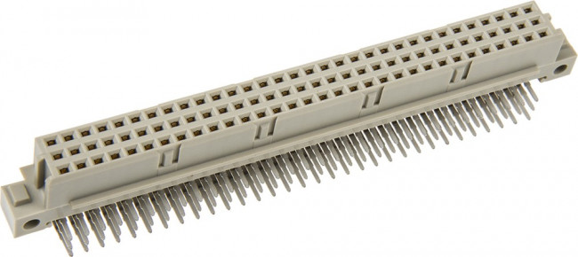 284.258 / 284258-E, 96 Way 2.54mm Pitch, Type R Class C2, 3 Row, Right Angle DIN 41612 Connector, Socket 284.258 / 284258-E, 96 Way 2.54mm Pitch, Type R Class C2, 3 Row, Right Angle DIN 41612 Connector, Socket
