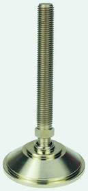 A070/002, Nickel Plated Steel Adjustable Feet 55mm Dia. 155mm 1000kg Static load Capacity ,125mm M12