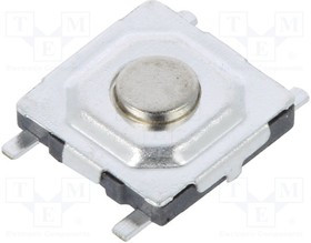 TVCF19015BPB, Микропереключатель TACT, Положения 2, 0,05A/12ВDC, SMT, OFF-(ON)