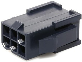 46993-0610, Headers &amp; Wire Housings MiniFitJr Plg Dual Row Glow Wire 6Ckt