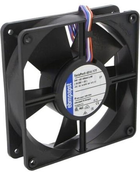 4314/17T, 4300 Series Axial Fan, 24 V dc, DC Operation, 170m³/h, 4.8W, IP20, 119 x 119 x 32mm
