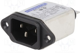 RID0142H, Разъем: питания AC, гнездо, "папа", 1А, 250ВAC, IEC 60320, -25-85°C