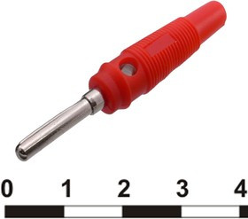 10-0077 red, Штекер 10-0077 красный, винтовое крепление