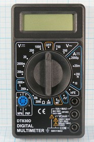 Мультиметр, цифровой, M830D(DT830D), черный, DIGITAL