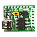 MIKROE-483, USB UART Board, Плата преобразователя интерфейса USB UART на базе FT232R MIKROE-483, USB UART Board, Плата преобразователя интерфейса USB UART на базе FT232R