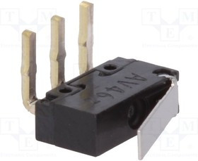 AV4624J, Микропереключатель SNAP ACTION, с рычагом, SPDT, 0,5A/30ВDC