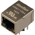 HR911105A, 8P8C розетка на плату RJ45 10/100Мб