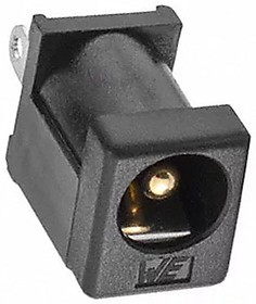 694106402002, WR-DC DC Socket Rated At 3.0A, 20.0 V, Panel Mount, length 9.0mm, Gold, Tin