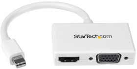 MDP2HDVGAW, Startech 2 port Mini DisplayPort to HDMI, VGA Adapter, 150mm Length - 1920 x 1200 Maximum Resolution