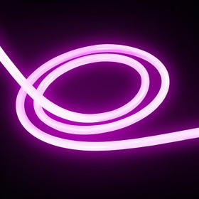 00-329, Лента светодиодная термостойкая, фиолетовый, 24В, 14.4Вт/м, 120SMD(2835)/м, IP68, цена за катушку 5м