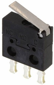 AV4024J, Микропереключатель SNAP ACTION, с рычагом, SPDT, 0,5A/30ВDC