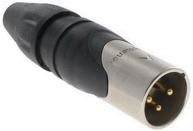 AX3M-AU, XLR Connectors XLR 3 PIN METAL PLUG STRAIGHT CORD