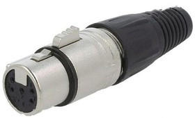 FC6182, Аудио разъем XLR, Female, 7 контакт(-ов), Штекер, Монтаж на Кабель, Контакты с Покрытием из Серебра FC6182, Аудио разъем XLR, Female, 7 контакт(-ов), Штекер, Монтаж на Кабель, Контакты с Покрытием из Серебра