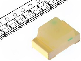 KP-2012YD, Светодиод smd 2х1,25мм/желтый/ 588нм/3-8мкд/120°