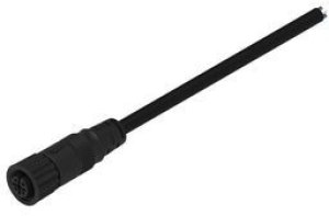 643621120308, Cable Assembly, Polyamide 6.6, M12 Socket - Bare End, 8 Conductors, 2m, IP67, Straight, Black 643621120308, Cable Assembly, Polyamide 6.6, M12 Socket - Bare End, 8 Conductors, 2m, IP67, Straight, Black