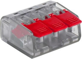 Клемма строительно-монтажная СМК 221-413 3-проводная 0.2-4кв.мм (уп.100шт) PROxima EKF plc-smk-221-413