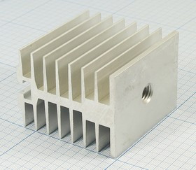 Охладитель (радиатор охлаждения) 60x 60x 45, тип I04, аллюминий, О-141, серый