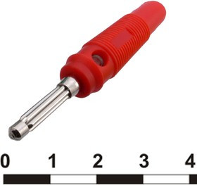 10-0076 red, Штекер 10-0076 красный, винтовое крепление