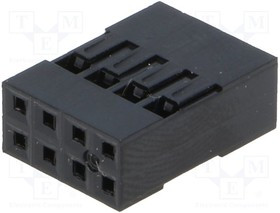 NDR-08, Вилка, штыревой, NSR/NDR, "мама", PIN: 8, без контактов, 2,54мм