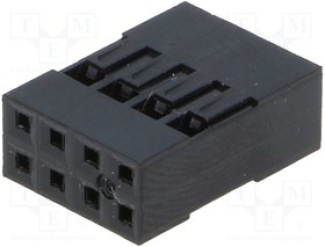 NDR-08, Вилка, штыревой, NSR/NDR, "мама", PIN: 8, без контактов, 2,54мм