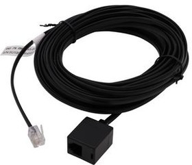 RND 765-00138, Telephone Modular Cable, RJ11 Plug - RJ11 Socket, Flat, 5m, Black