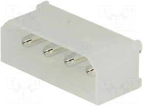 C5080WV-04P, Гнездо, провод-плата, "папа", PIN: 4, THT, 6А, 250ВDC, 5,08мм, прямой